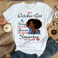 I'm October girl melanin t shirt October birthday shirts, a queen was born in October, October afro shirt T shirts for Woman