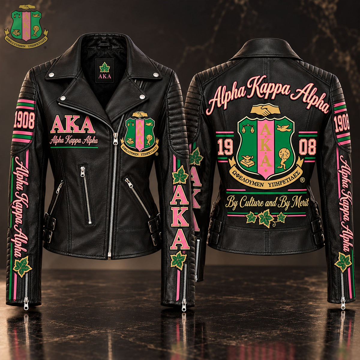 Women's Leather Moto Jacket HANNN TND AKA 1610266