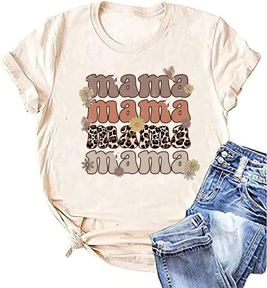 Bunny with Leopard Glasses Shirts for Women Cute Easter Graphic T Shirt Casual Spring Tops Comfortable Tee