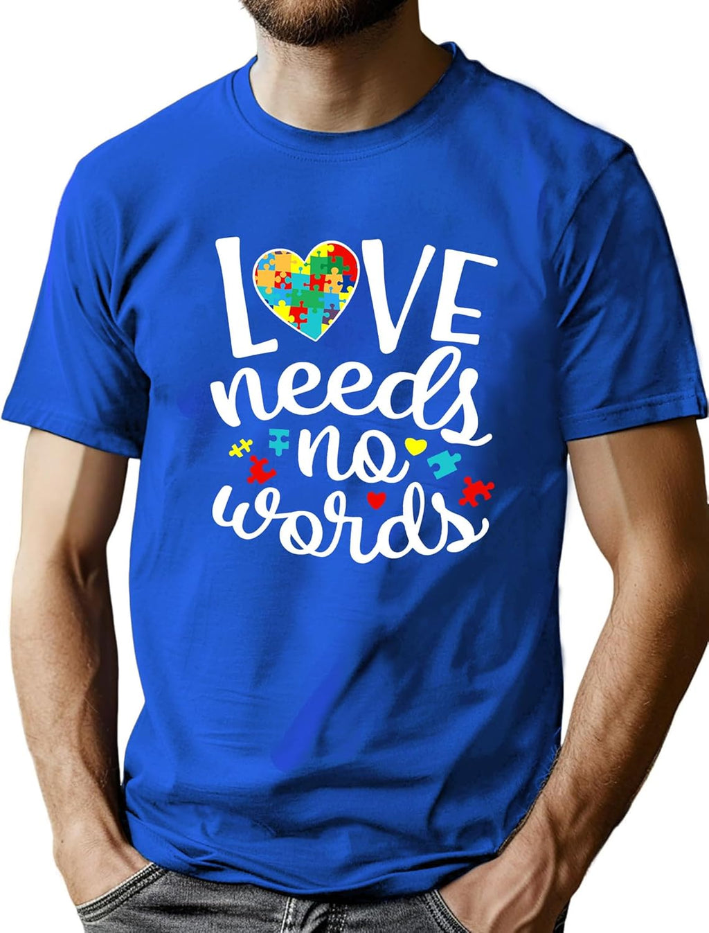 PICKID Autism Awareness Shirt Men Autism T Shirt Autism Acceptance Shirt Be Kind Inspirational Tee Autism Support Tops