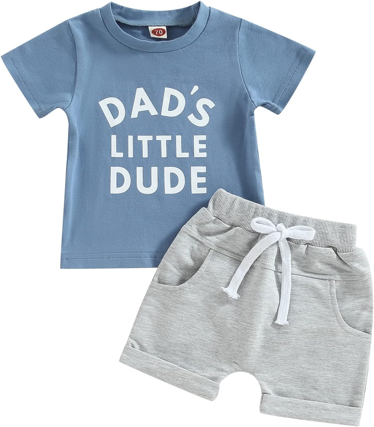 BemeyourBBs Toddler Baby Boy Summer Clothes Funny Letter T Shirt Elastic Waist Pockets Shorts Set 2 Piece Outfit