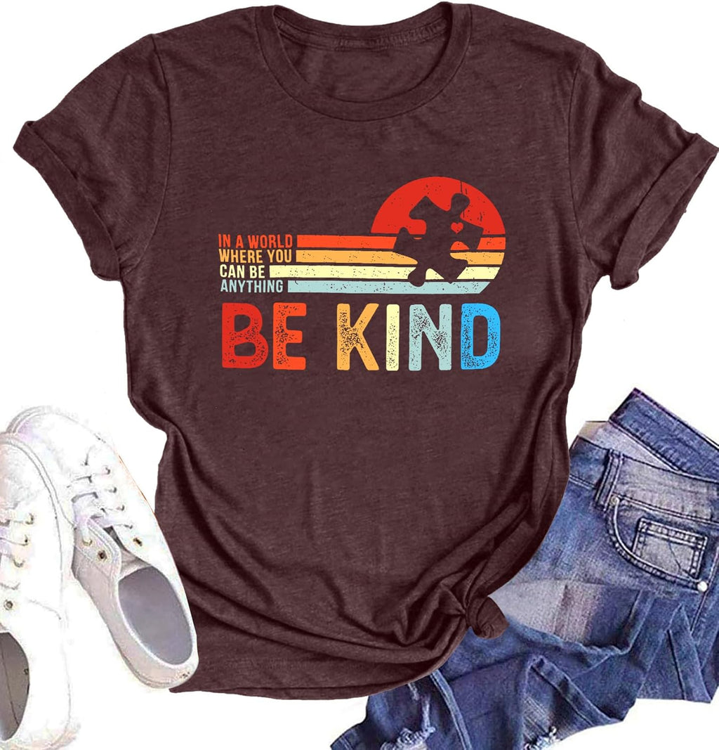 Autism Awareness Shirt Women : Be Kind Autism T Shirts Puzzle Graphic Autistic Support Tee Autism Acceptance Tops