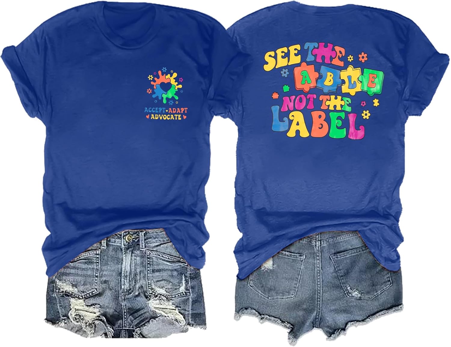 Autism Awareness Shirt Women: Mental Health Awareness Shirts Autism Shirt Special Education Teacher Gifts Tee Tops