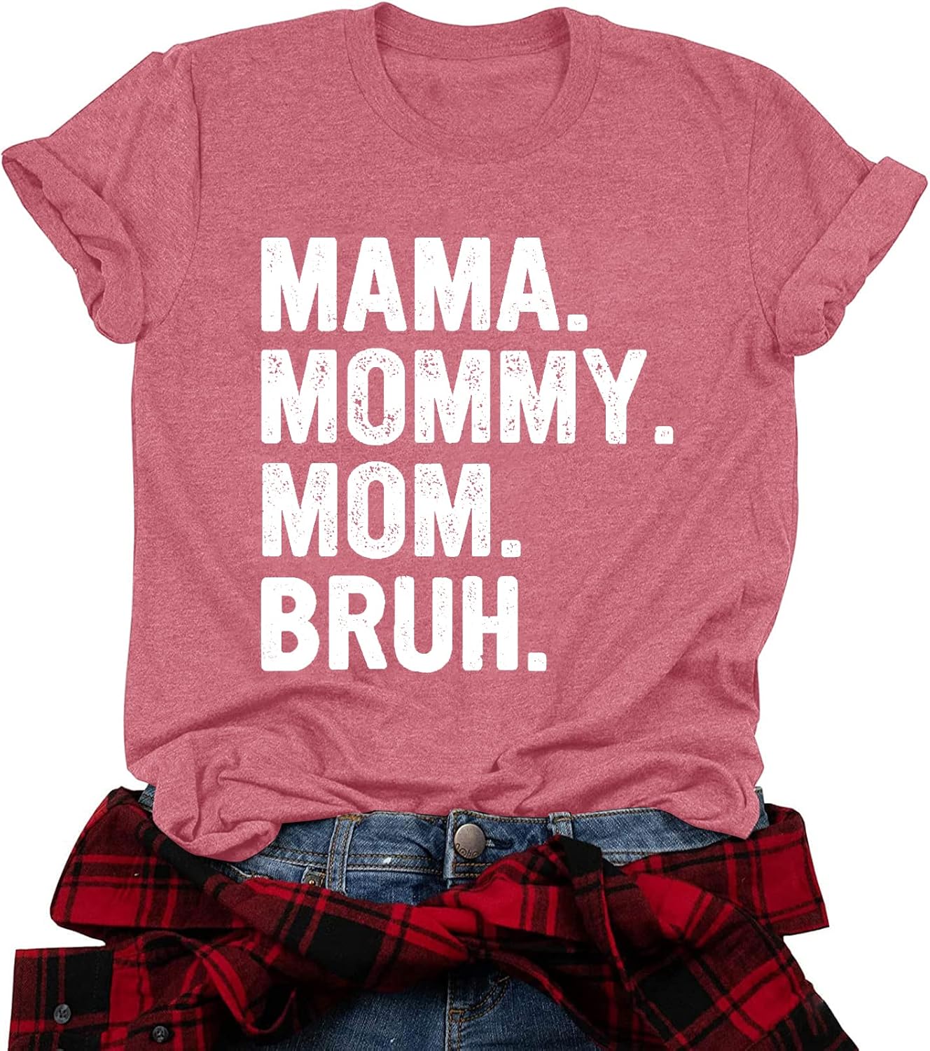 Mama Shirt for Women Mama Mommy Mom Bruh Mother's Day T Shirts Funny Short Sleeve Casual Tops Tees Mother Shirt