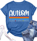 Autism Awareness Shirt Womens Autism Shirts Autistic Support Tshirt Acceptance Inspirational Mom Short Sleeve Tops