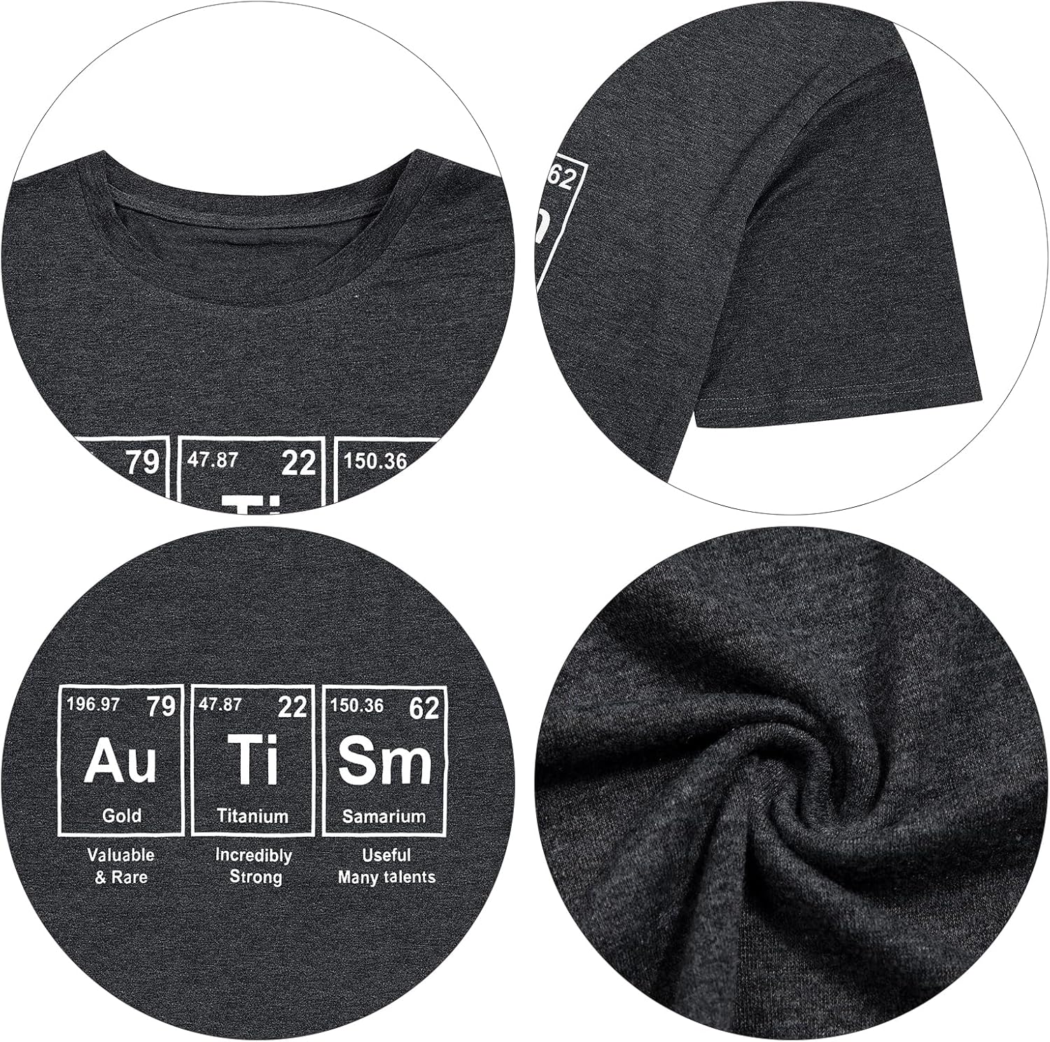 Autism Awareness Shirt Women: Inspirational Tshirts Special Educational T-Shirt Mental Health Tee Autistic Funny Graphic Tops