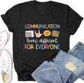 Teacher Shirts for Women Autism Speech Therapy T-Shirt Special Education Mental Health Teacher T-Shirt SLP Graphic Tee Top