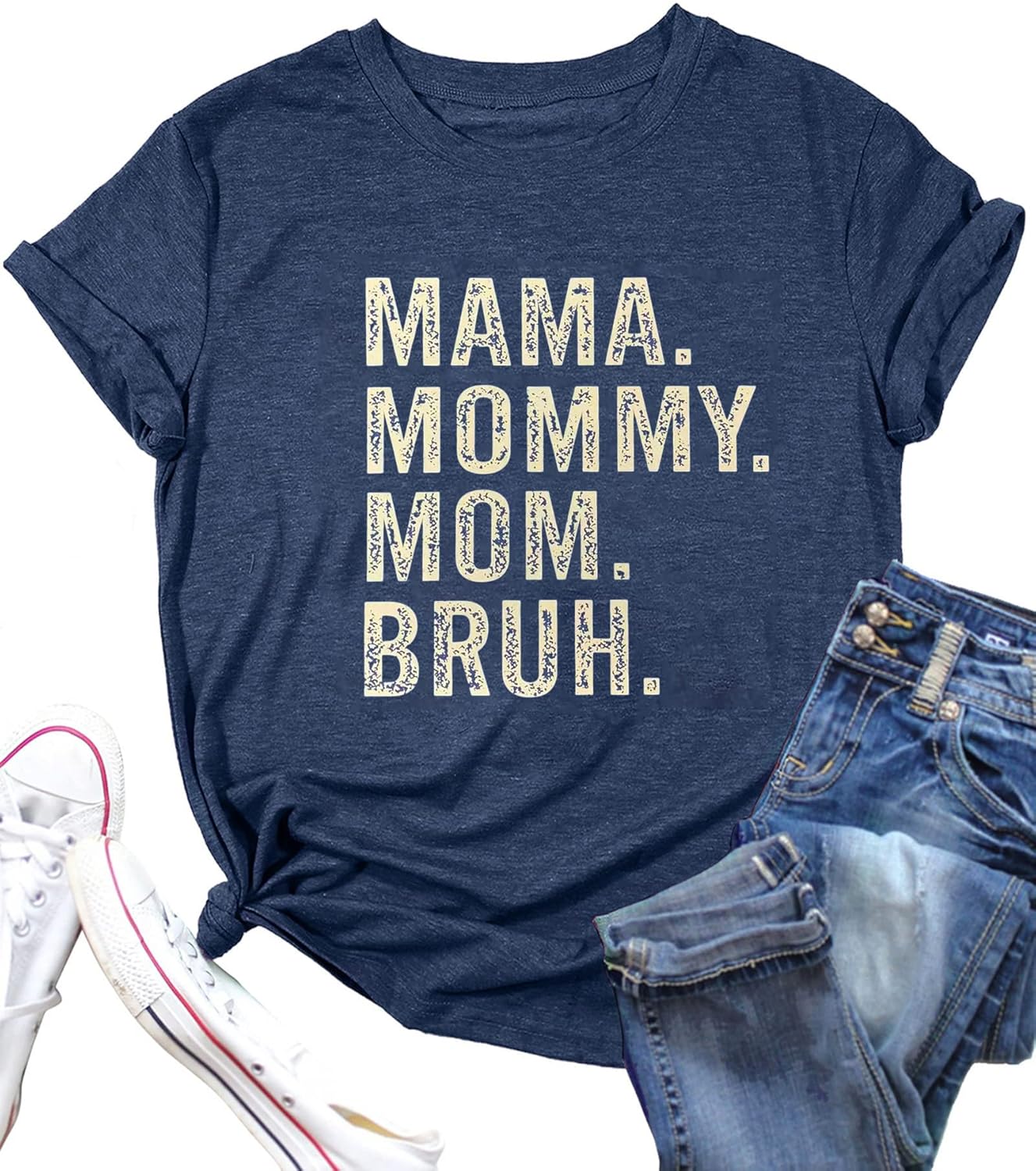 Mama Shirts for Women Mothers Day Mama Mommy Mom Bruh Graphic T Shirts Casual Tops Tee Gifts