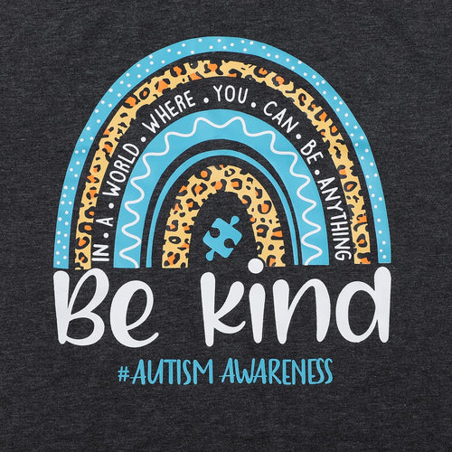 Autism Awareness Shirts Women Autistic Support Shirt Mental Health Top Puzzle Piece Special Education Teacher Tee