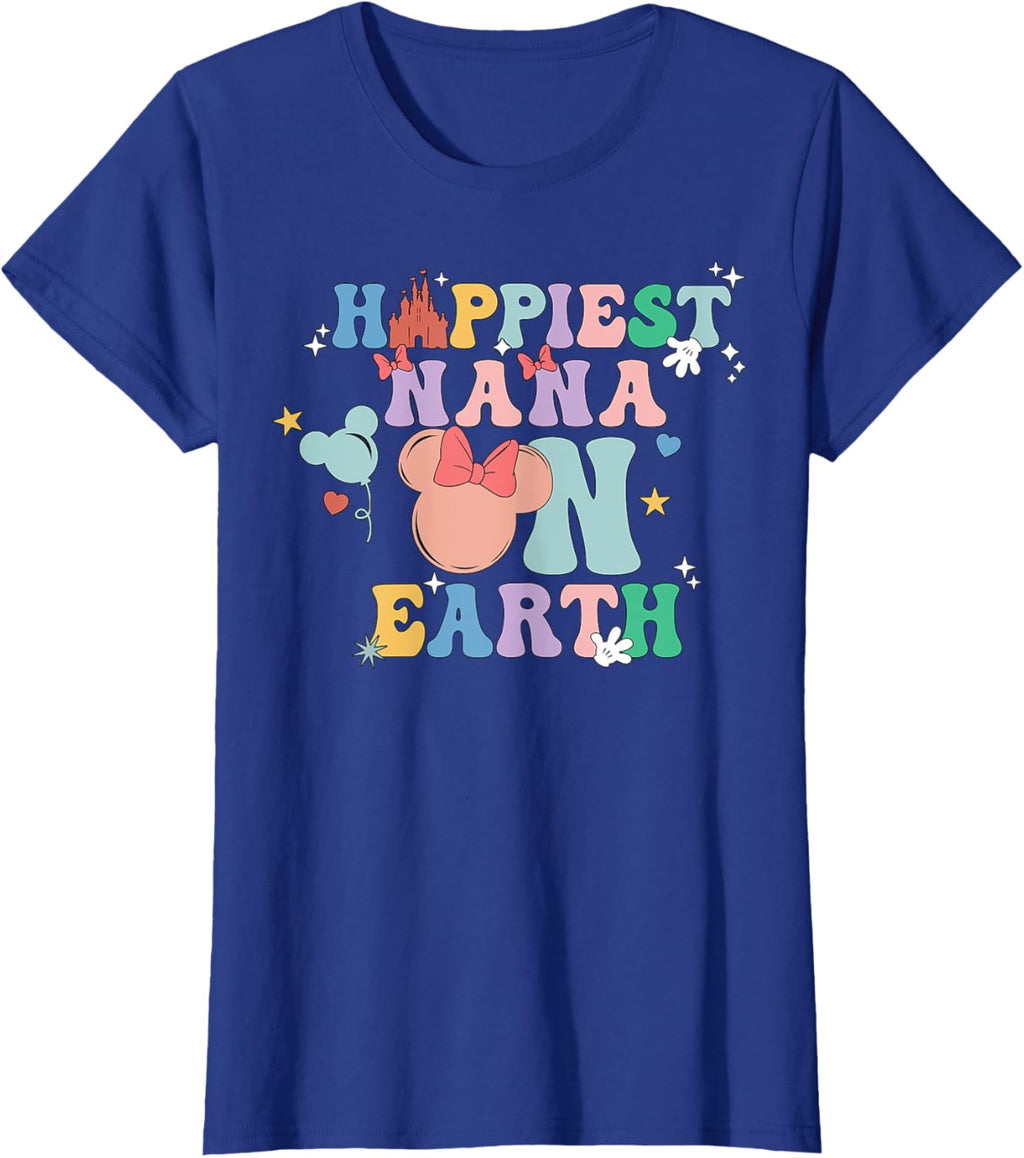 Happiest Nana On Earth Groovy Mom Mother's Day Mother Shirt