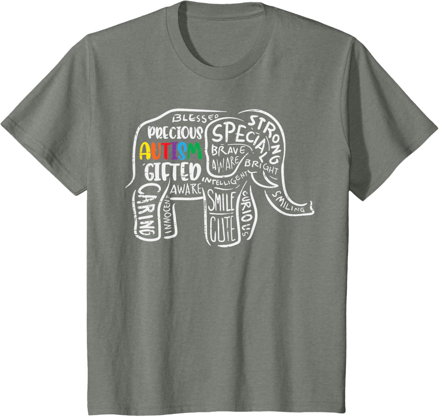 Autism Awareness Elephant Acceptance Autistic Men Women Kids