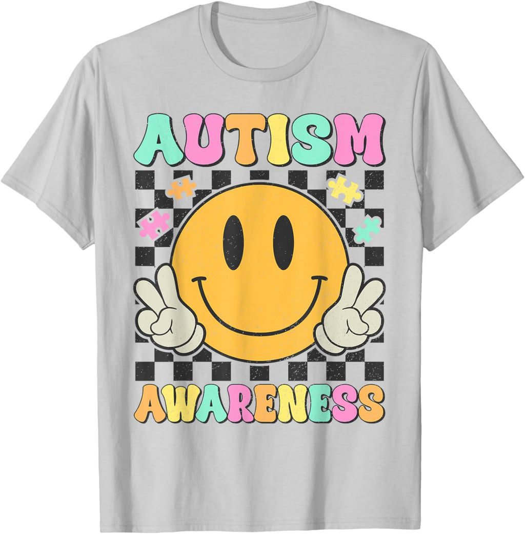 Autism Awareness Kids Men Women Smile Face Autistic Autism