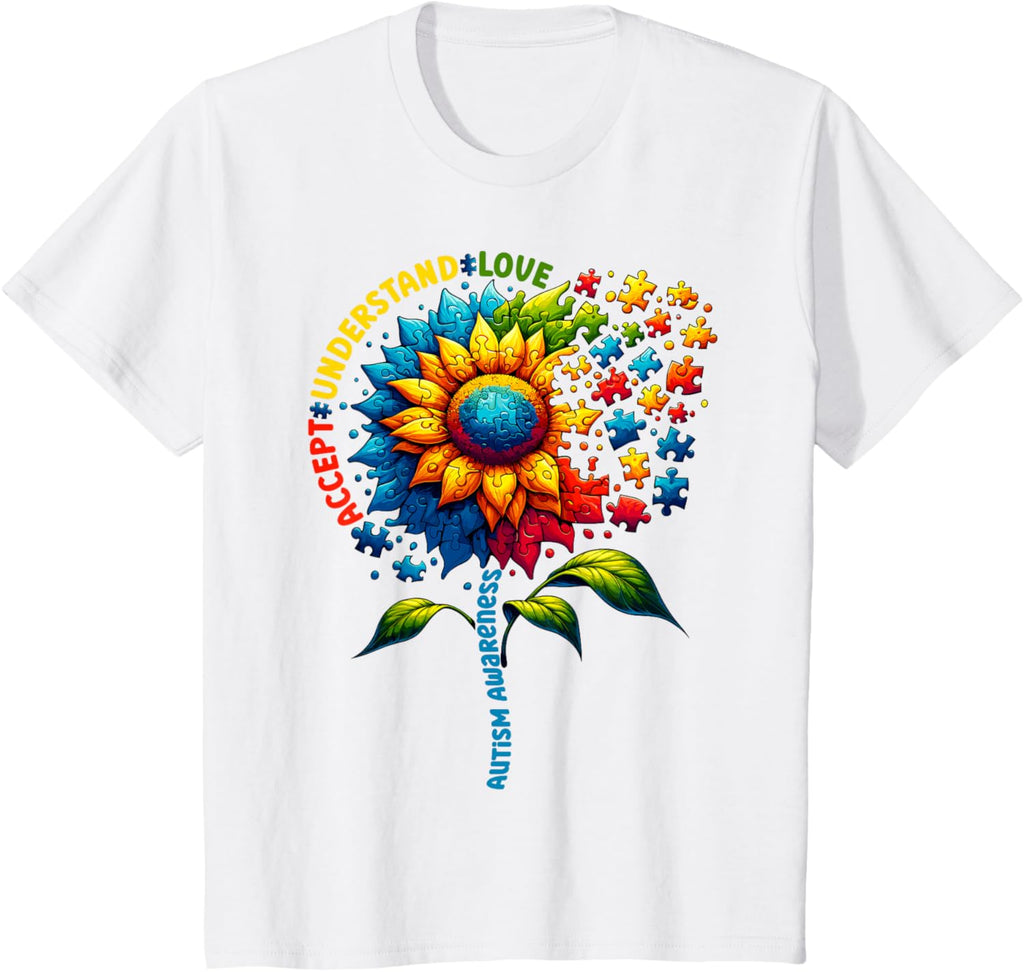 Autism Awareness Sunflower Men Women kids Autism Sunflower