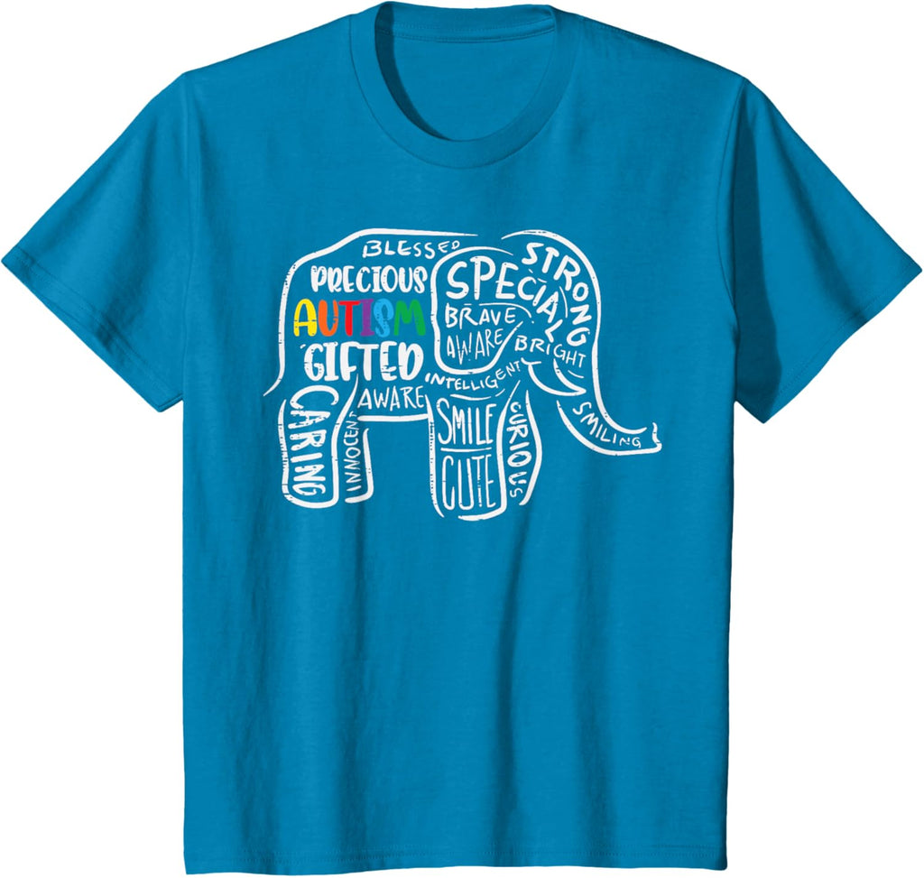 Autism Awareness Elephant Acceptance Autistic Men Women Kids