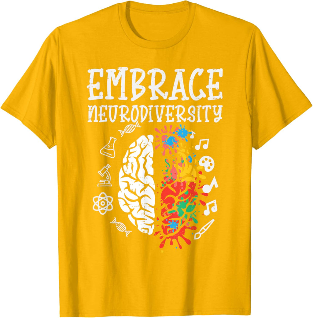 Embrace Neurodiversity Autism Awareness ASD Men Women Kids