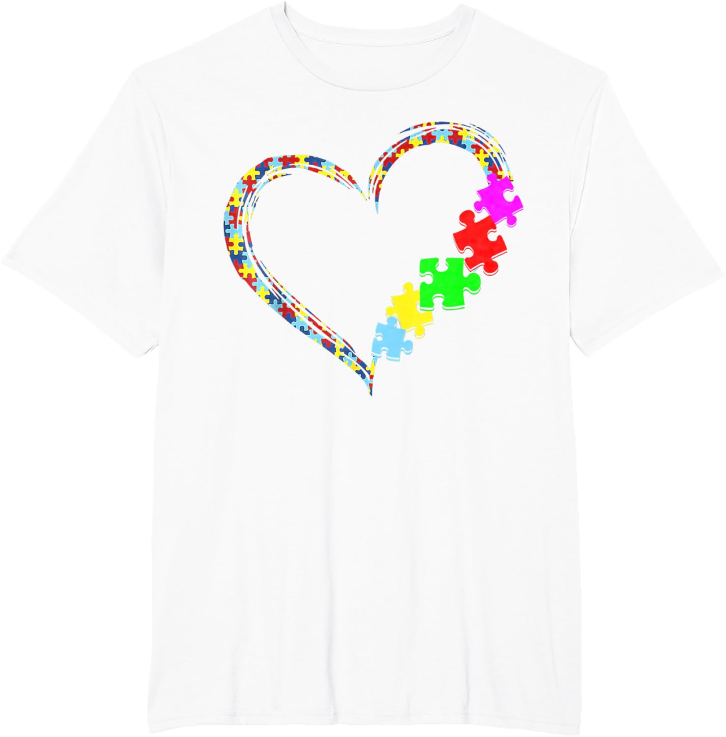 Autism Awareness Love Heart Puzzle Piece Gift Men Women