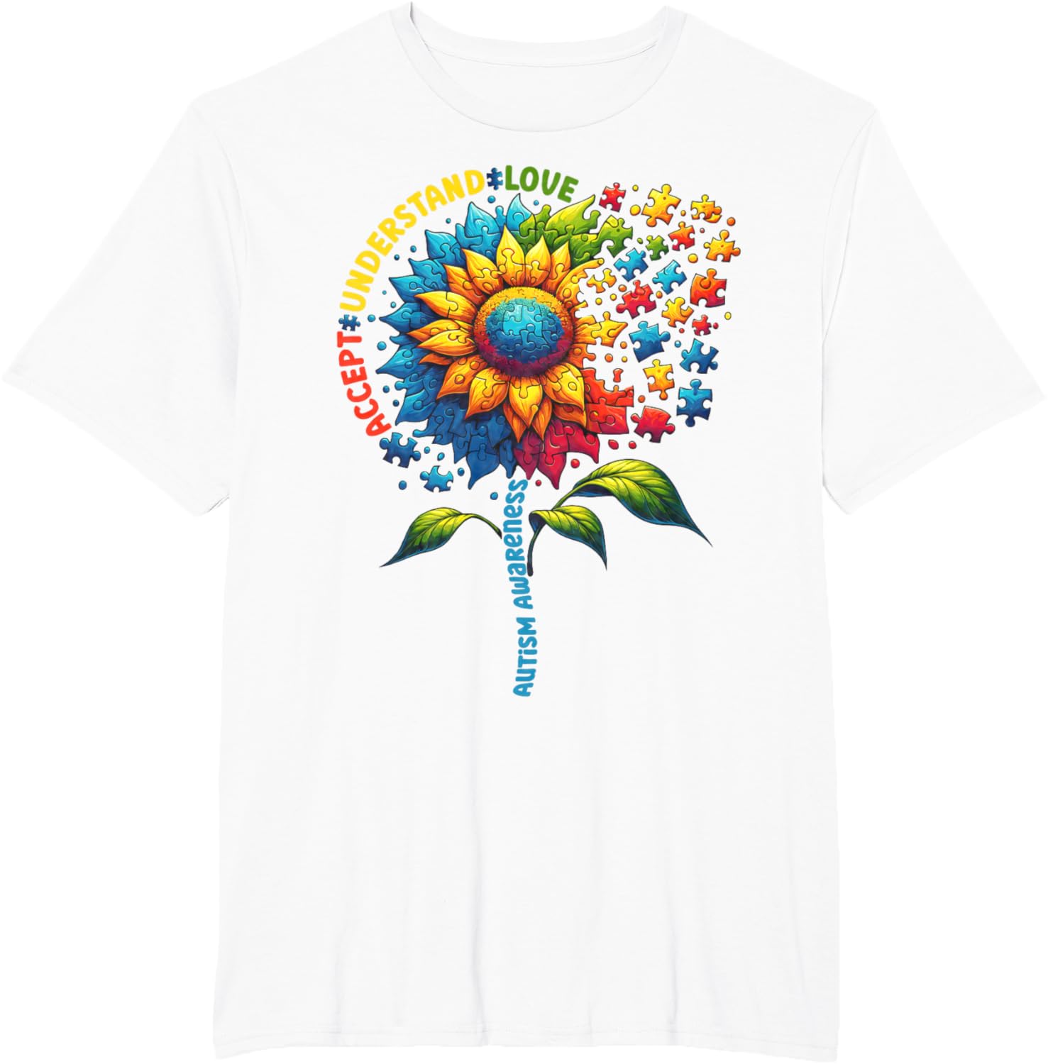 Autism Awareness Sunflower Men Women kids Autism Sunflower