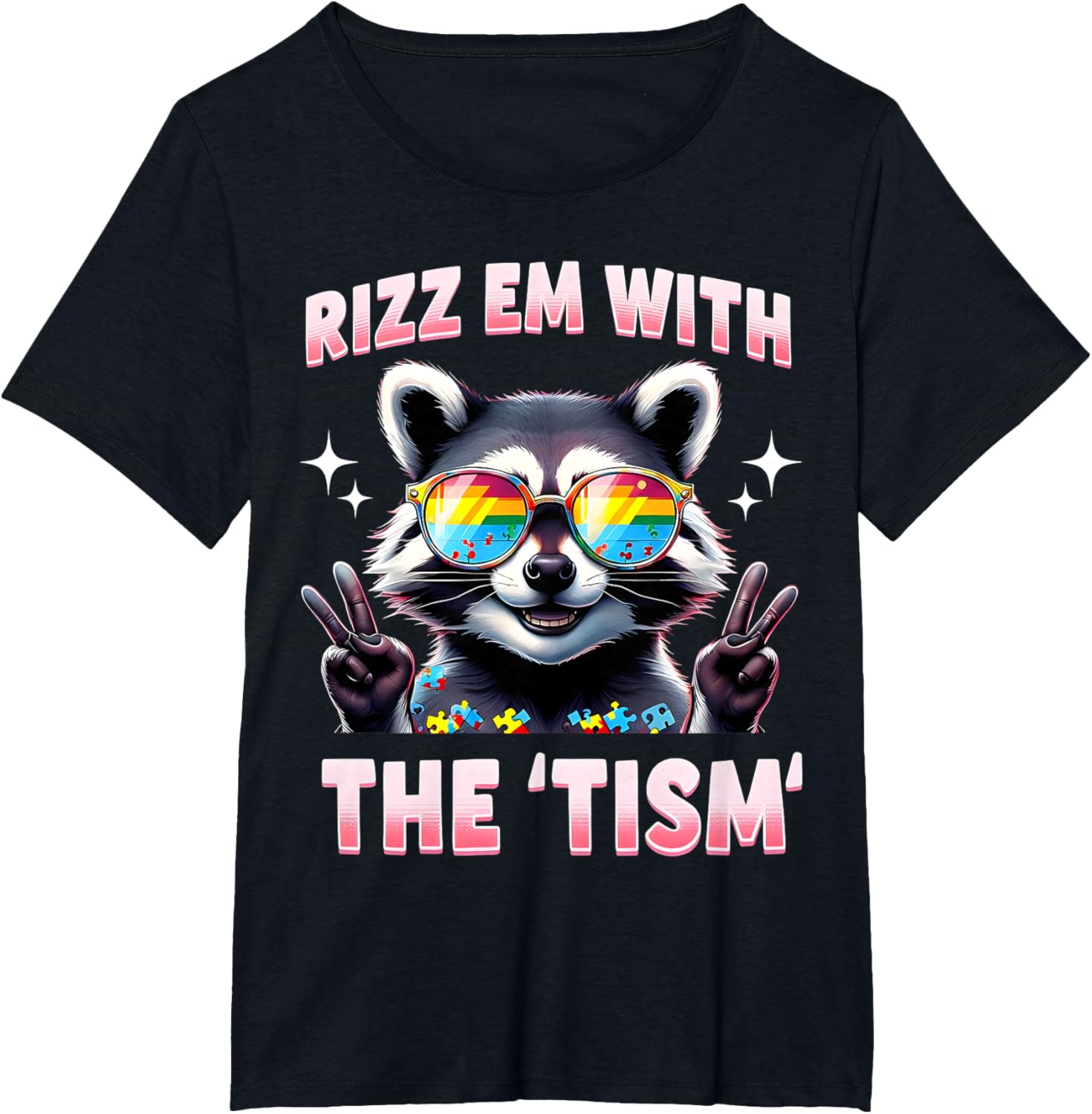 Autism Funny Rizz Em With The Tism Meme Autistic Racoon