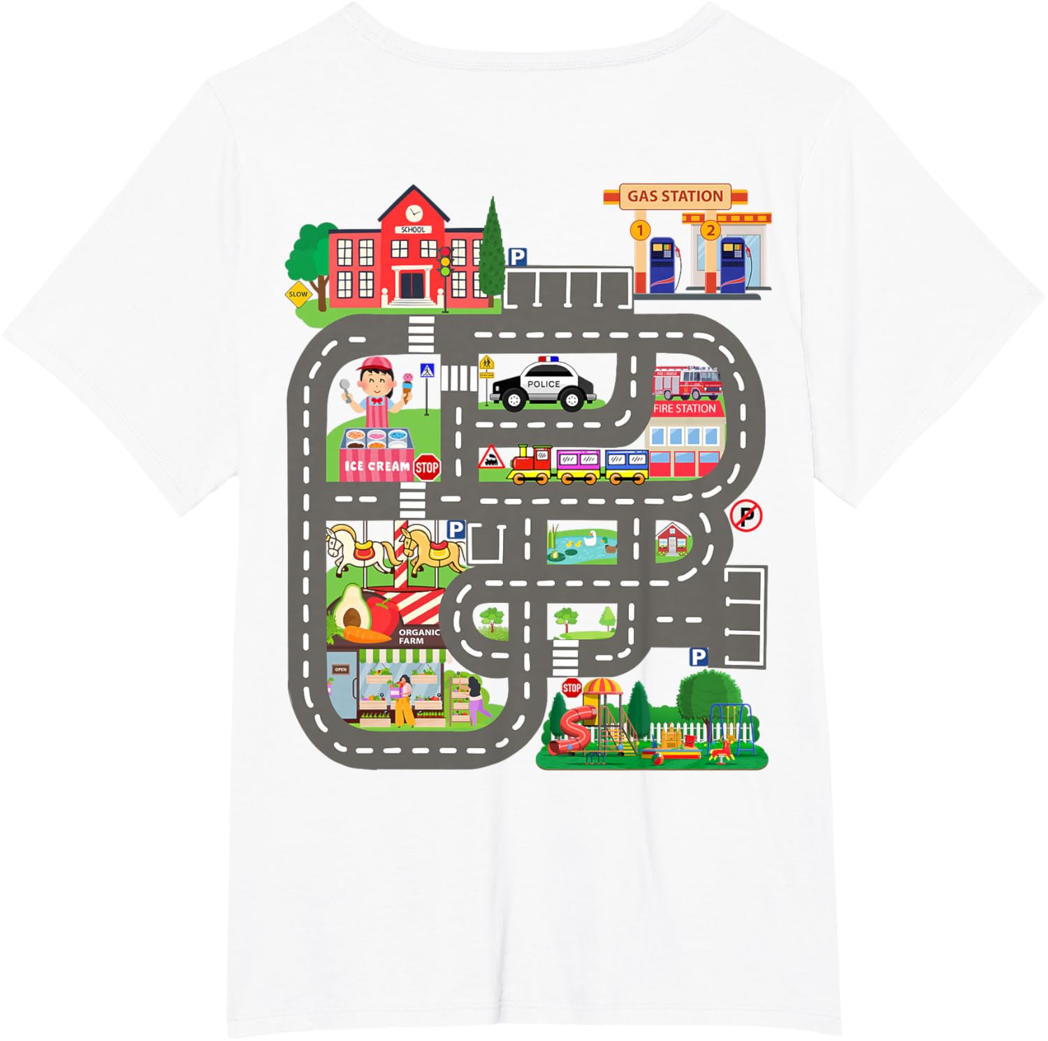 Kids Play Cars on Dad's Back Funny Father's Day Race Track