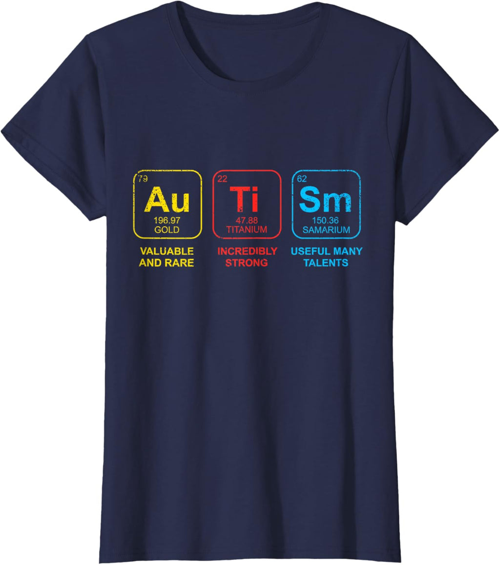 Autism Awareness Women Men Kids Elements Periodic Table ASD