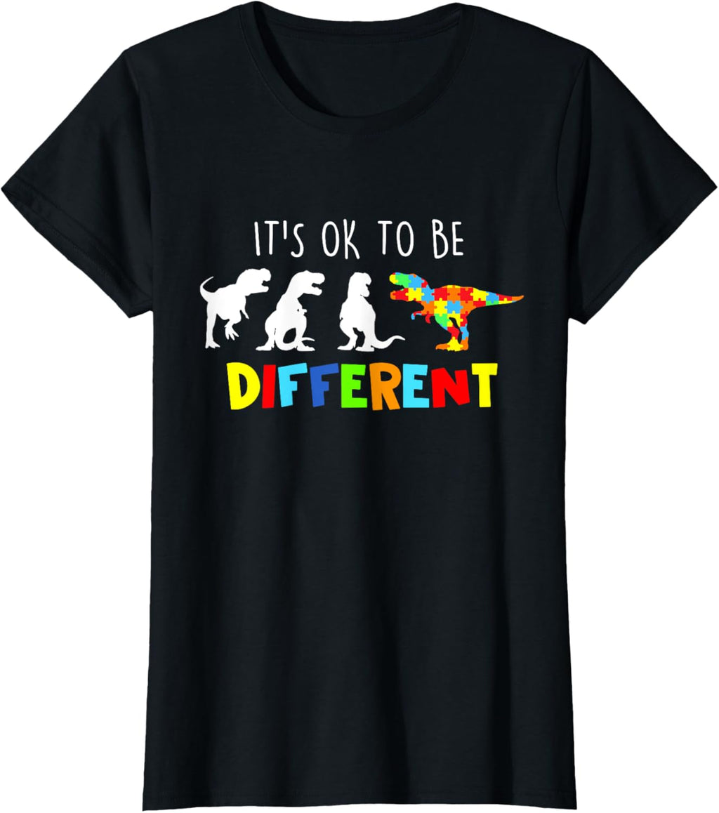 Autism Awareness Dinosaur Kid Boys Its Ok To Be Different