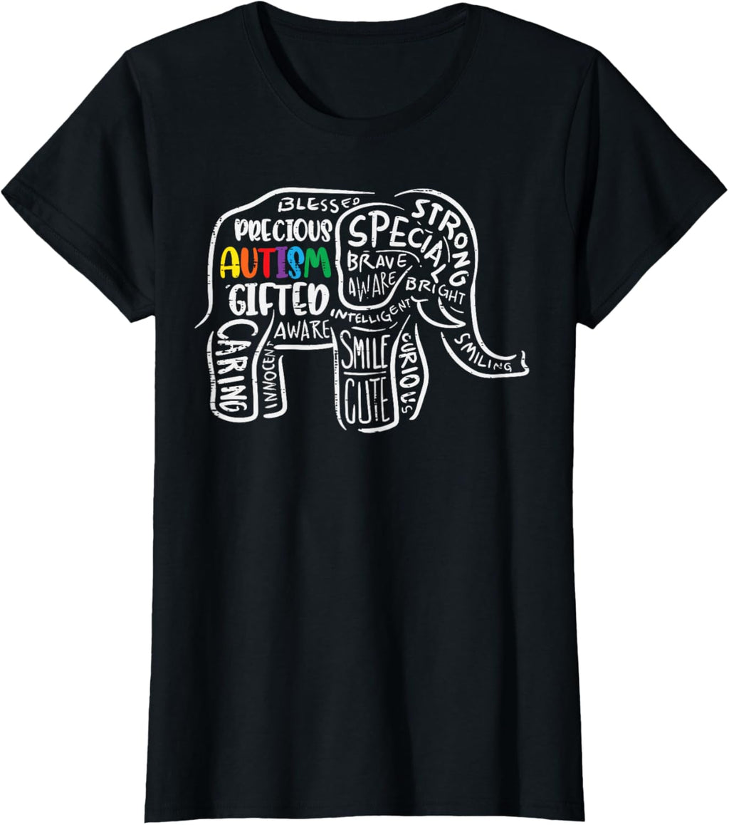Autism Awareness Elephant Acceptance Autistic Men Women Kids