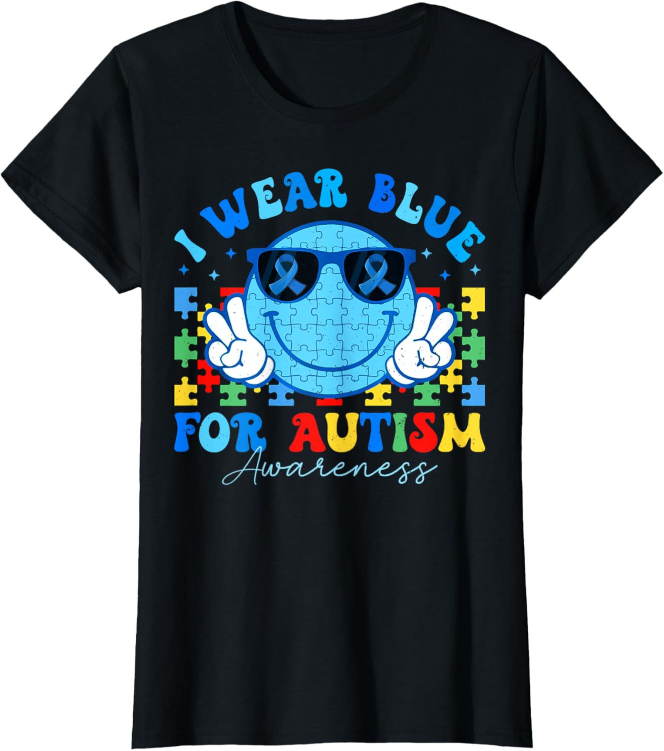 I Wear Blue For Autism Awareness Month Teacher Kids Boys