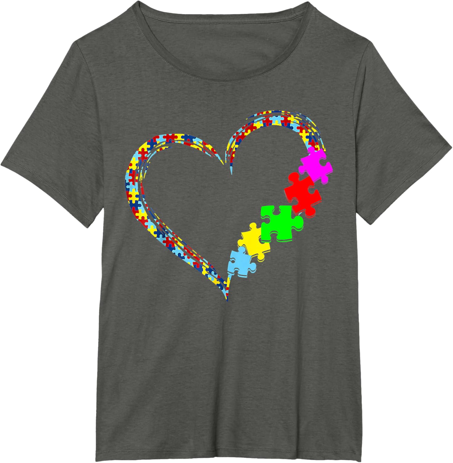 Autism Awareness Love Heart Puzzle Piece Gift Men Women