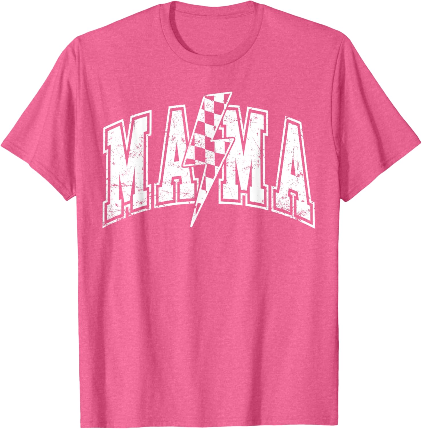 Mama Lightning Bolt Checkered Varsity Mom Women Mother's Day Mother Shirt