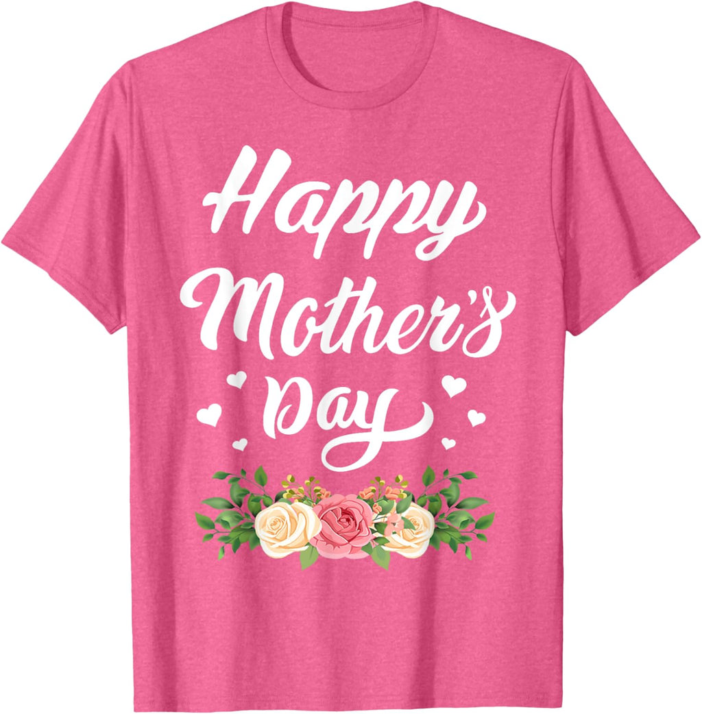 Happy Mother's Day 2024 Tshirt for Women Mom Grandma Mother Shirt