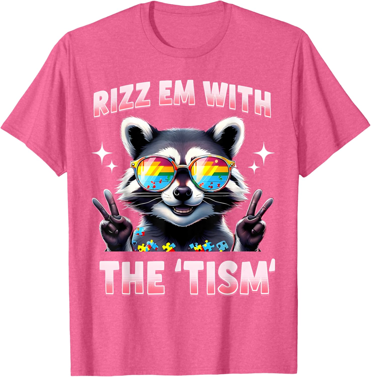 Autism Funny Rizz Em With The Tism Meme Autistic Racoon