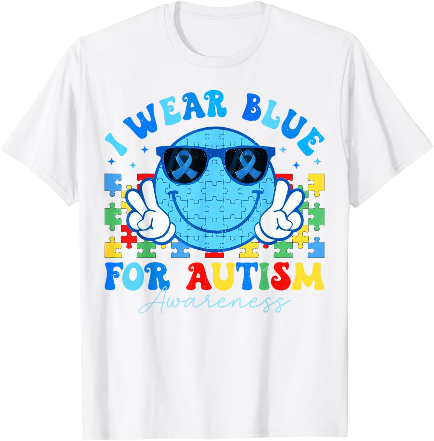 I Wear Blue For Autism Awareness Month Teacher Kids Boys