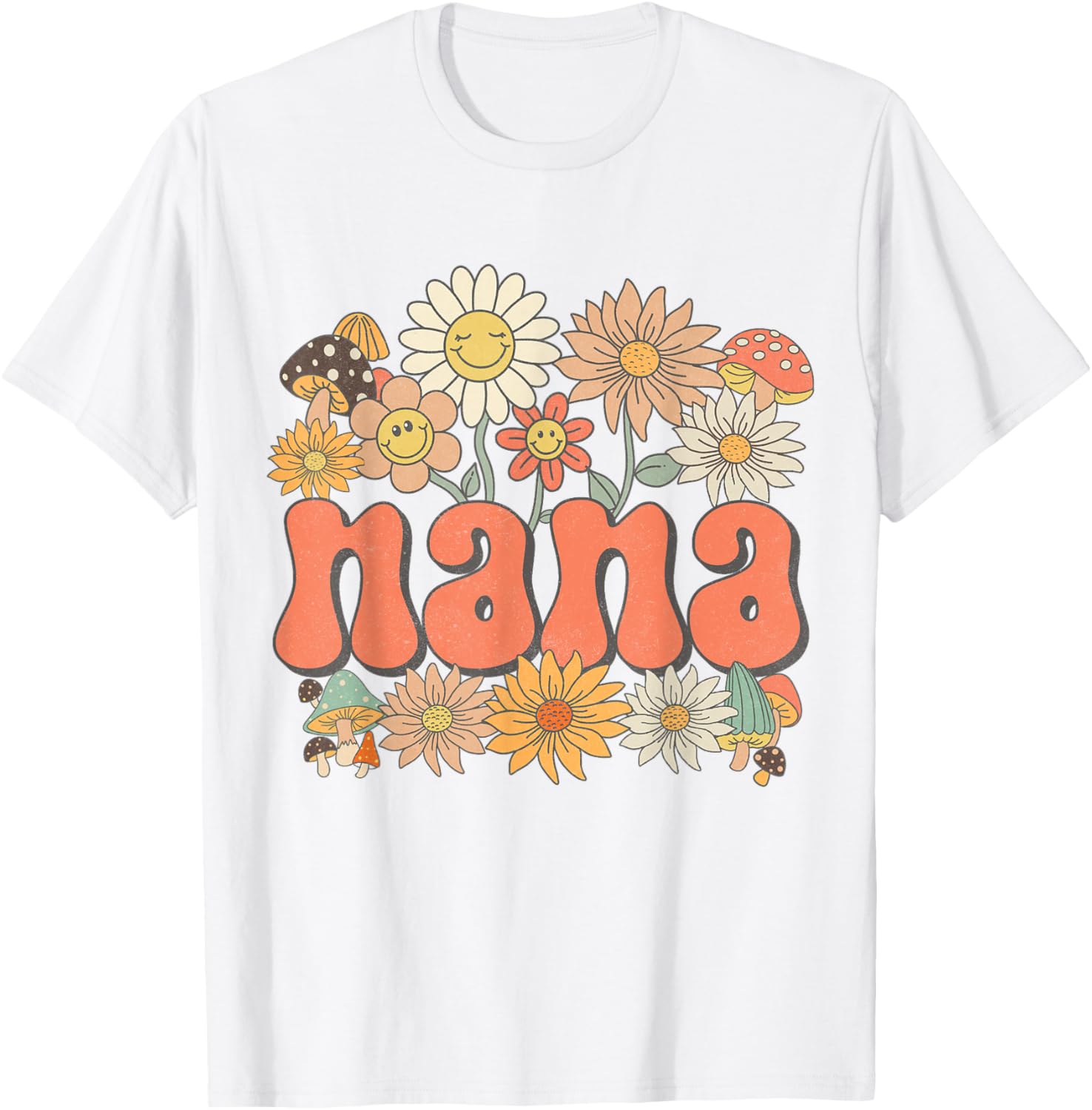 Groovy Nana Floral Hippie Retro Daisy Flower Mother's Day
