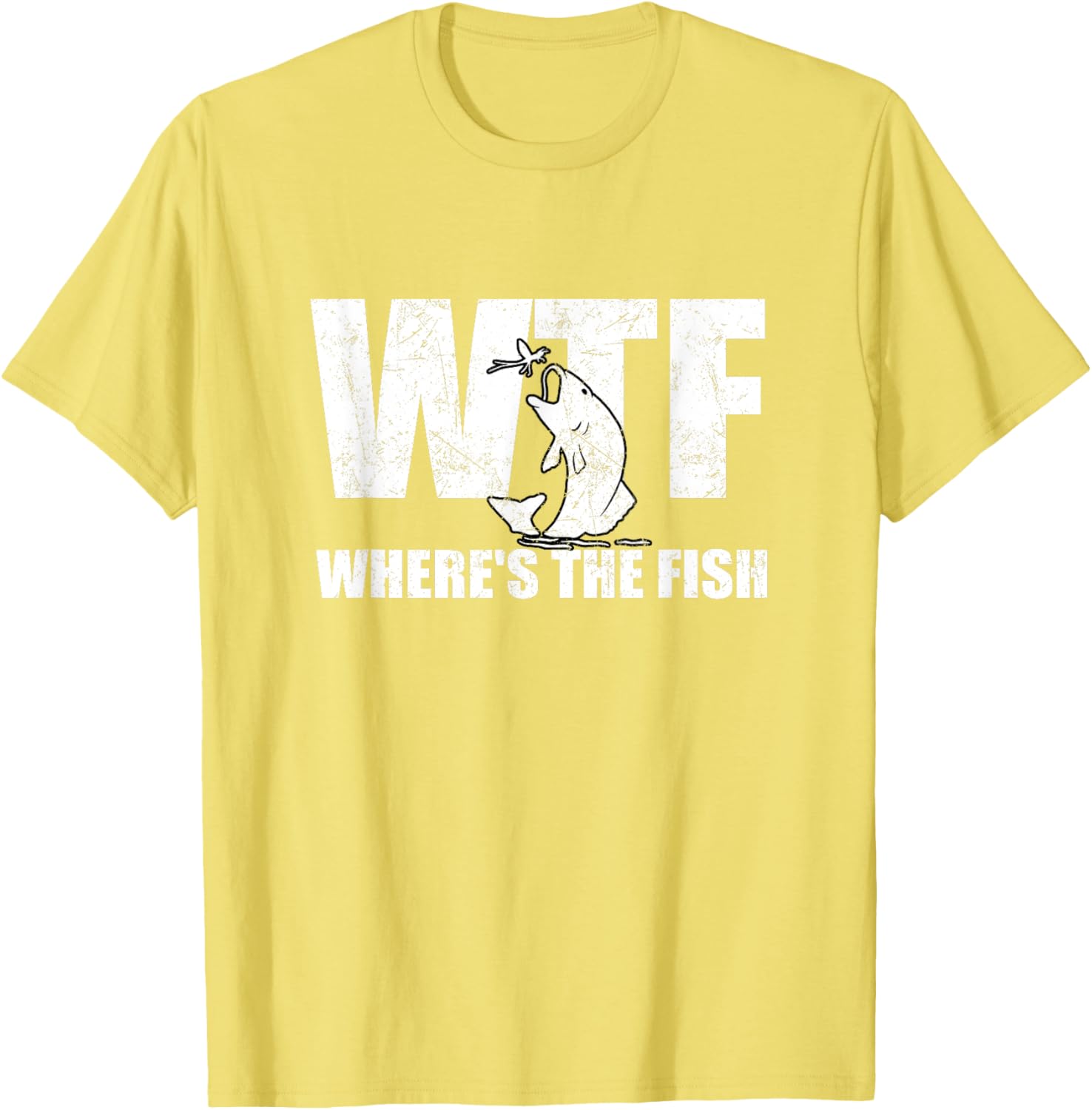 WTF Where's The Fish Men's Funny Fishing Gifts Fathers Day