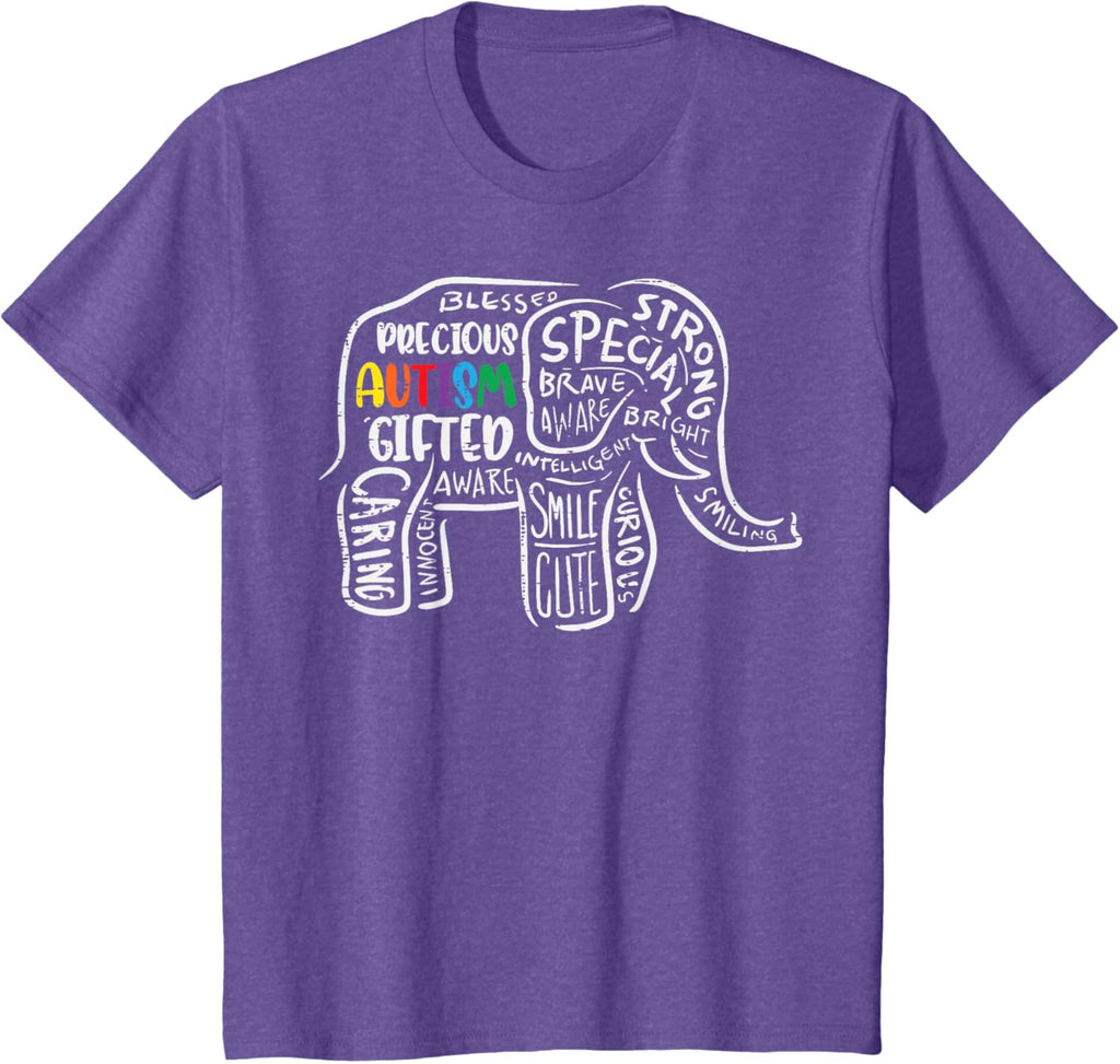 Autism Awareness Elephant Acceptance Autistic Men Women Kids