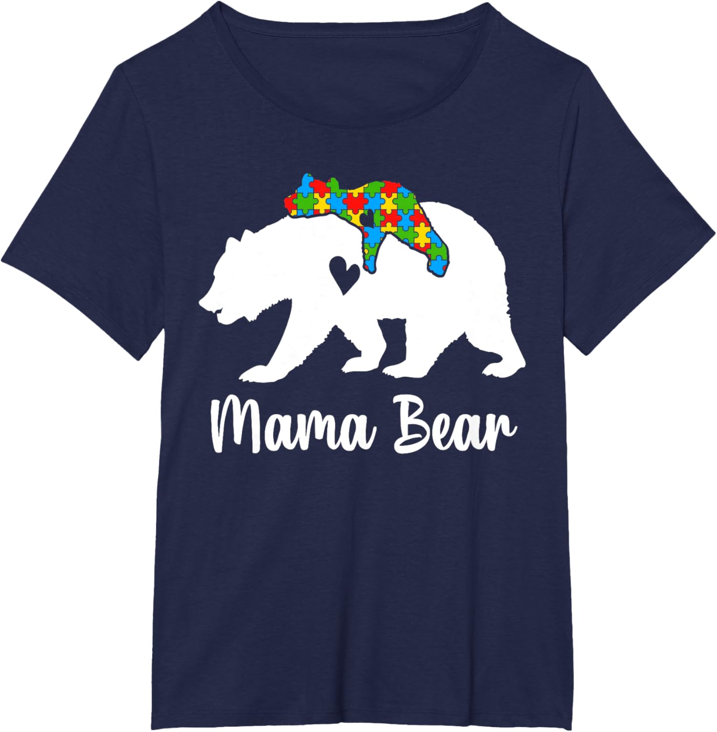 Mama Bear Love Support Autism Awareness Bear Family