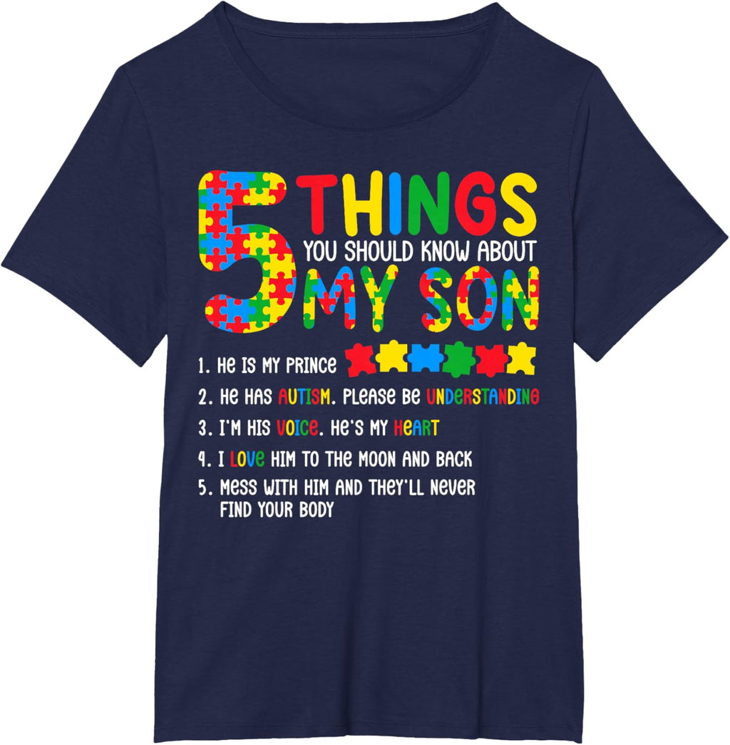 Autism Awareness Shirt 5 Things You Should Know About My Son