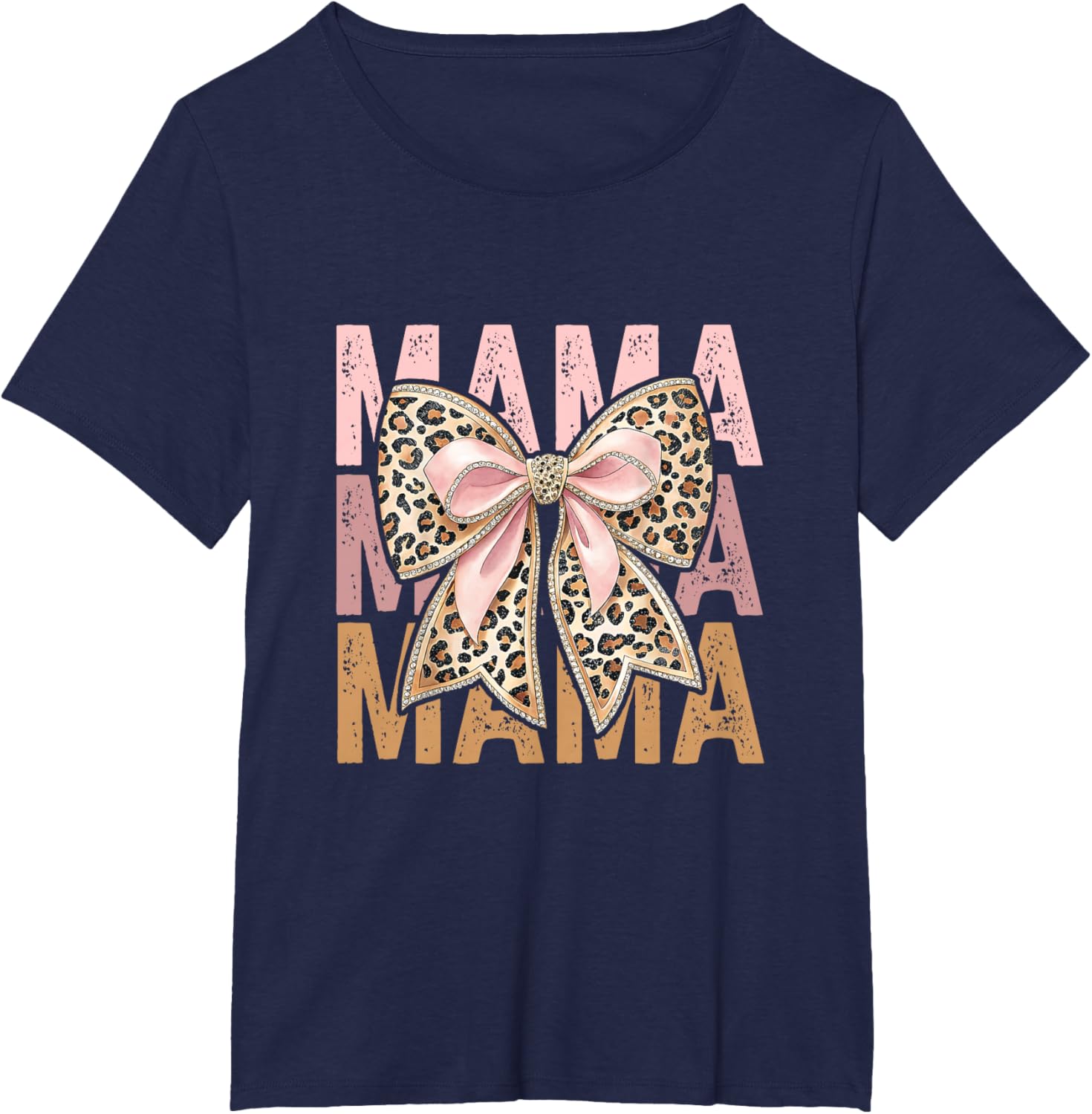 Retro Leopard Mama,Cute Mom Retro Coquette Bow Mother's Day