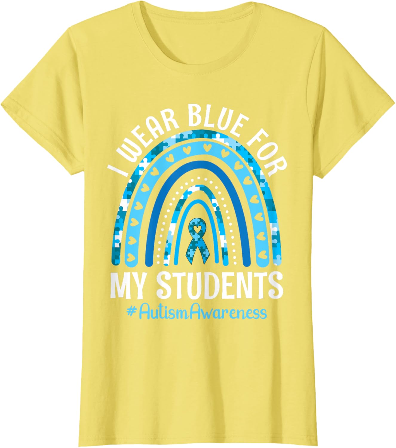Happy Teacher I Wear Blue For My Students Autism Awareness