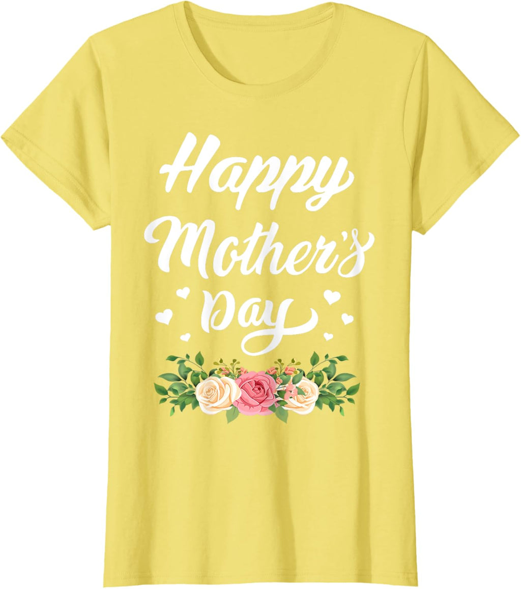 Happy Mother's Day 2024 Tshirt for Women Mom Grandma Mother Shirt