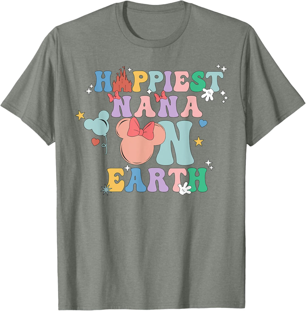 Happiest Nana On Earth Groovy Mom Mother's Day Mother Shirt