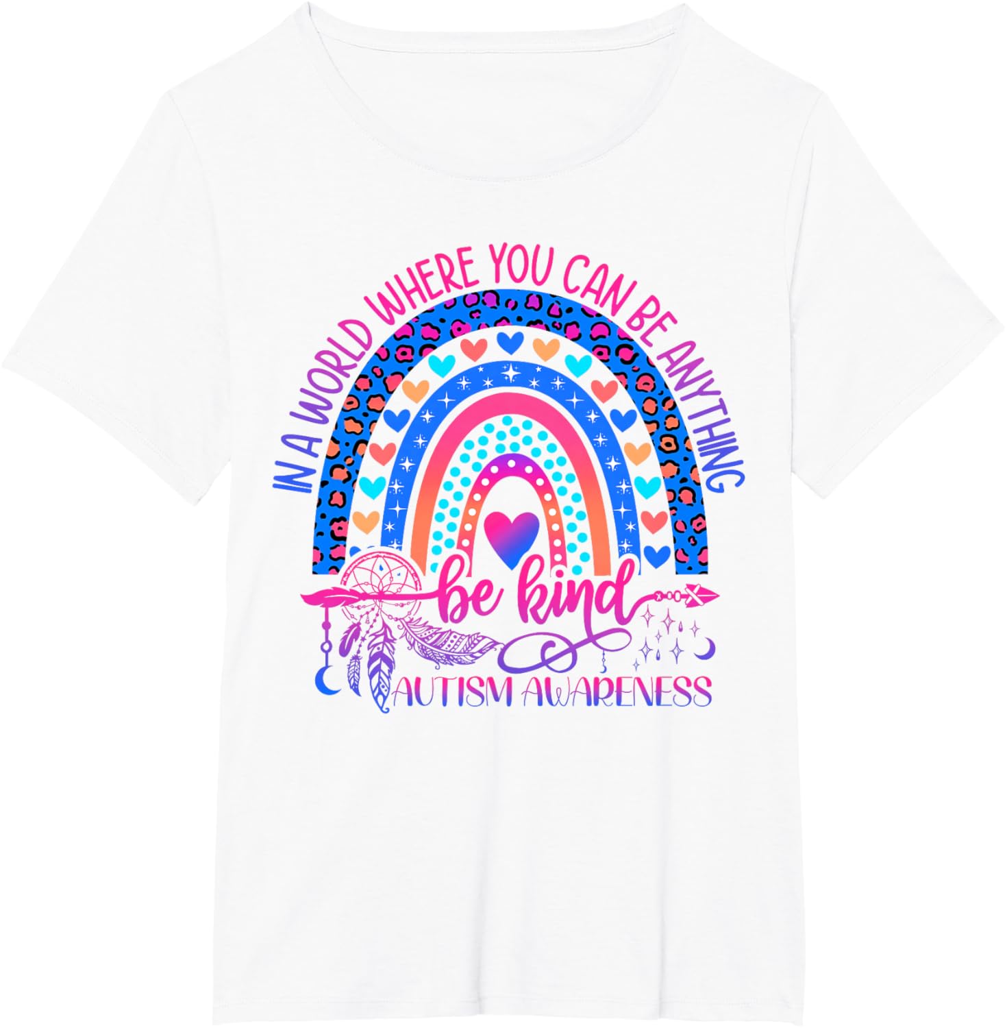 Autism Awareness Be Kind Leopard Rainbow Choose Kindness