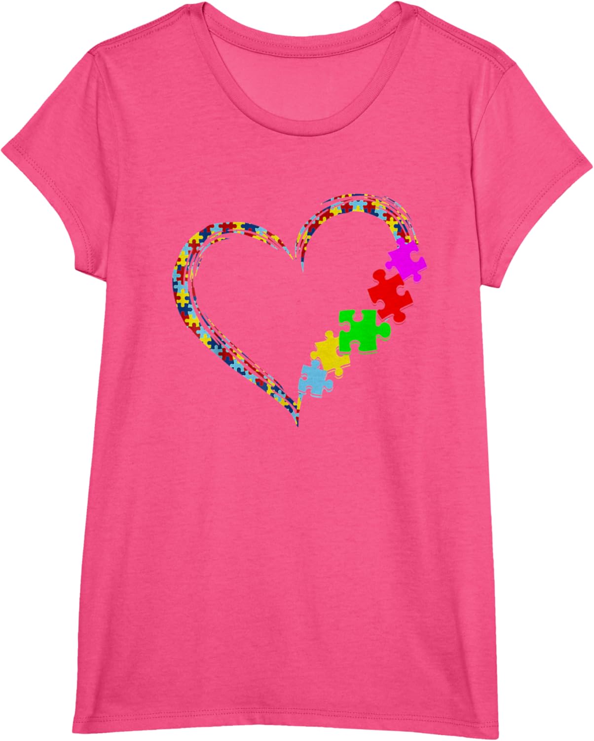 Autism Awareness Love Heart Puzzle Piece Gift Men Women