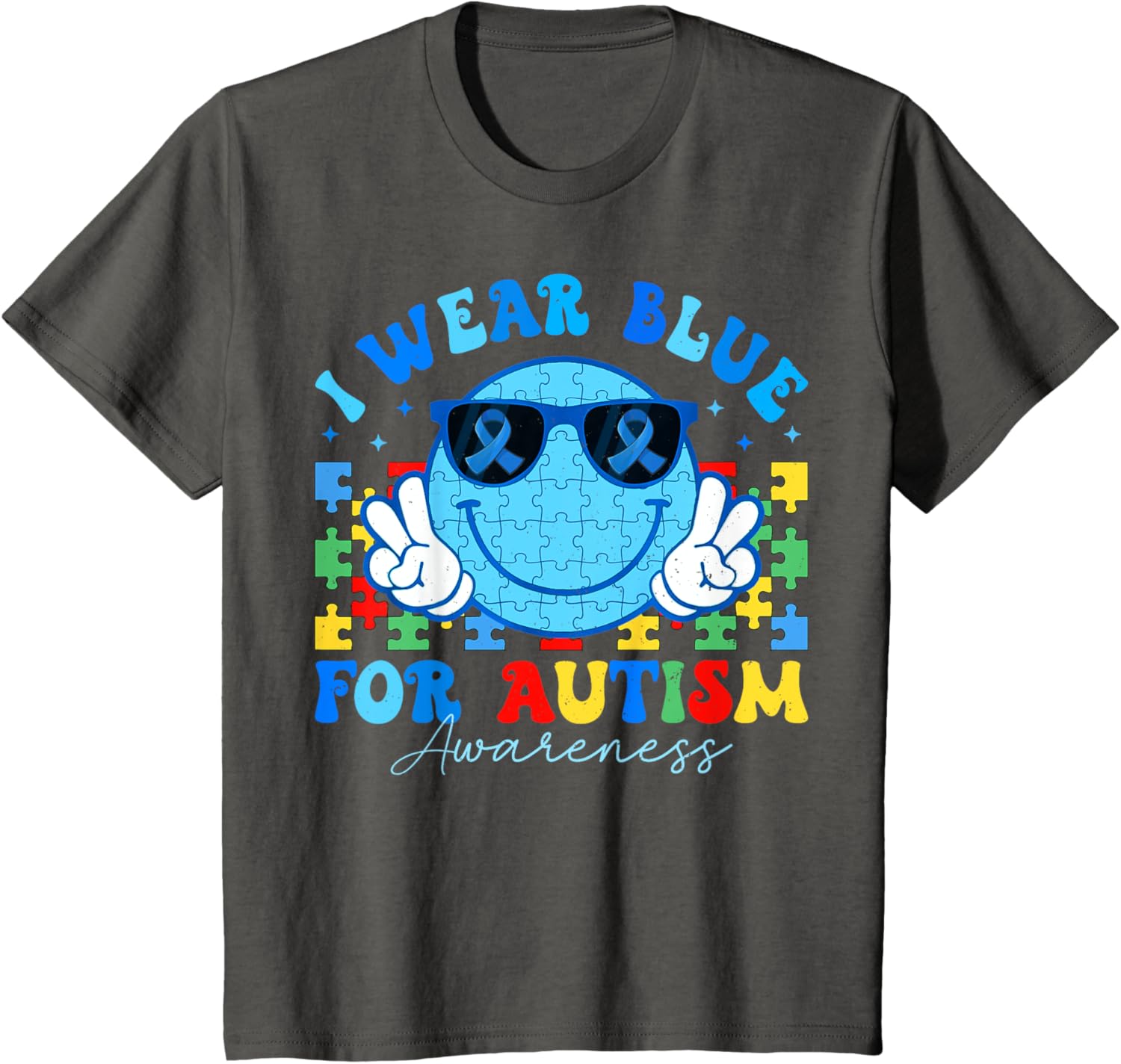 I Wear Blue For Autism Awareness Month Teacher Kids Boys