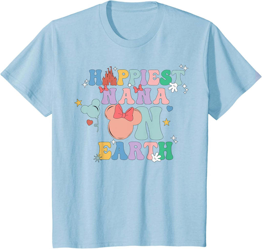 Happiest Nana On Earth Groovy Mom Mother's Day Mother Shirt