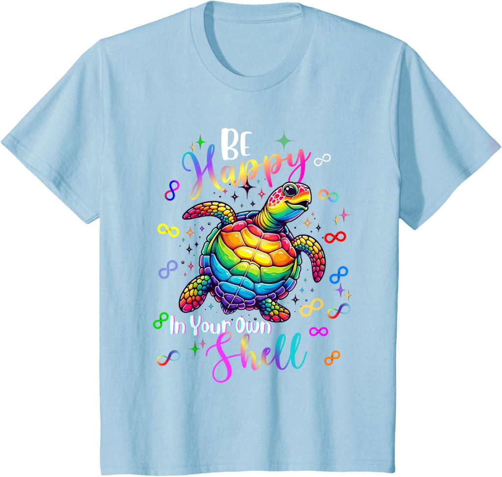Rainbow Turtle Be Happy In Your Own Shell Autism Awareness