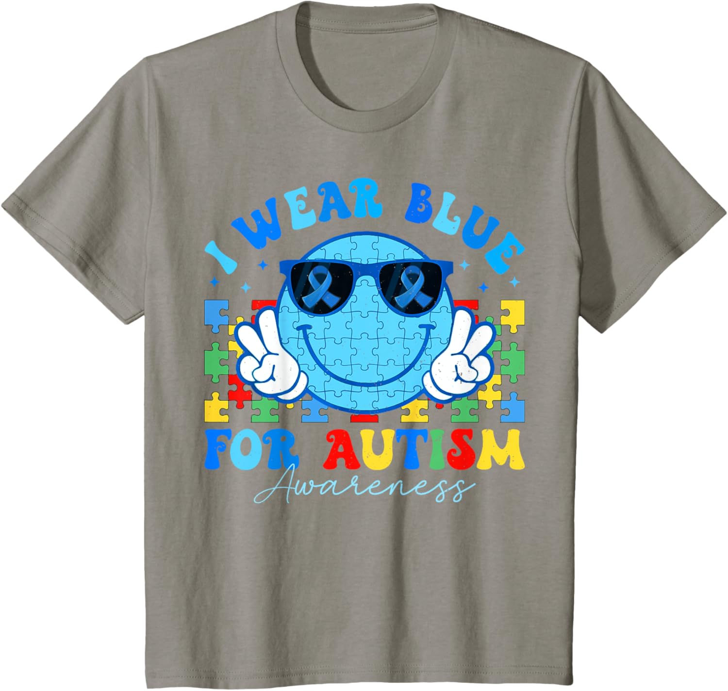 I Wear Blue For Autism Awareness Month Teacher Kids Boys
