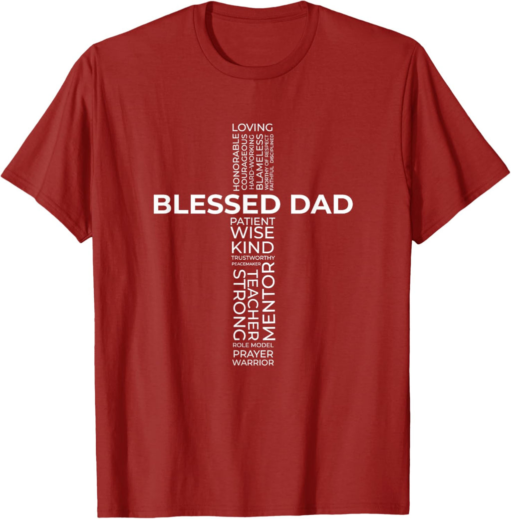 Christian Blessed Dad Cross Father's Day Shirt