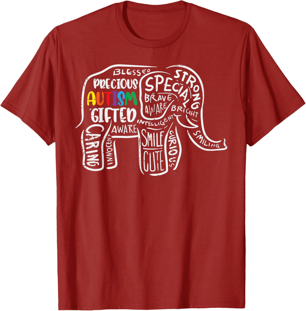 Autism Awareness Elephant Acceptance Autistic Men Women Kids