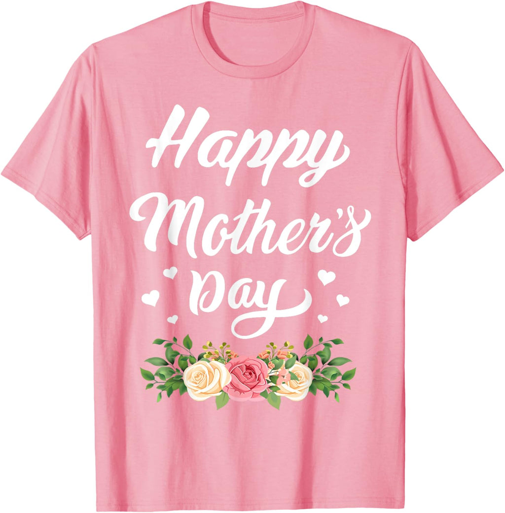 Happy Mother's Day 2024 Tshirt for Women Mom Grandma Mother Shirt
